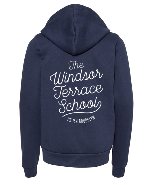 Full Zip Logo Hoodies - Raccoon + Script — PS 154 Full Zip Logo Hoodies - Raccoon + Script — PS 154